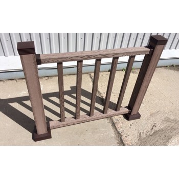 Ограждение террасы Holzhof WoodStyle из ДПК с тиснением "под дерево" купить в Стерлитамаке